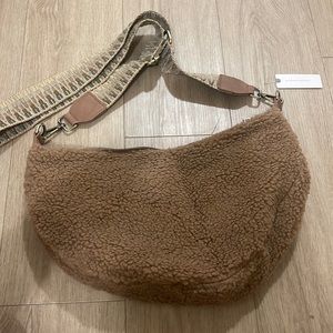 Anthropologie brown Sherpa crossbody